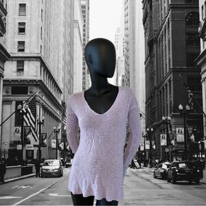 Lavendar Distressed sweater